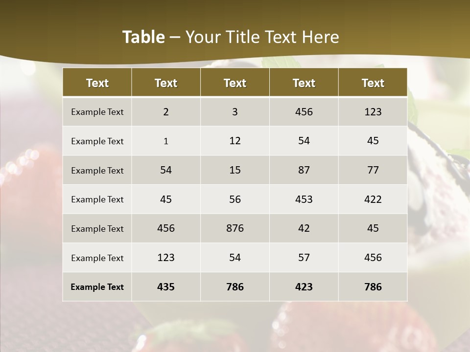 Food Icecream Raspberry PowerPoint Template