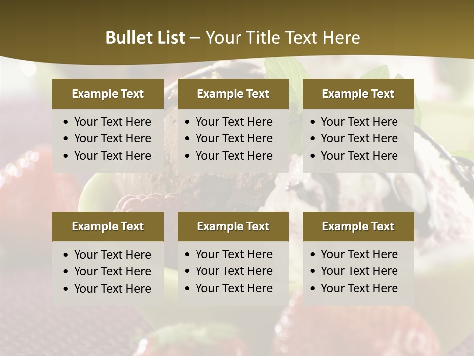 Food Icecream Raspberry PowerPoint Template