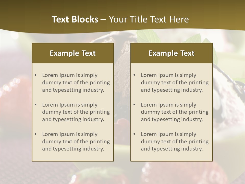 Food Icecream Raspberry PowerPoint Template