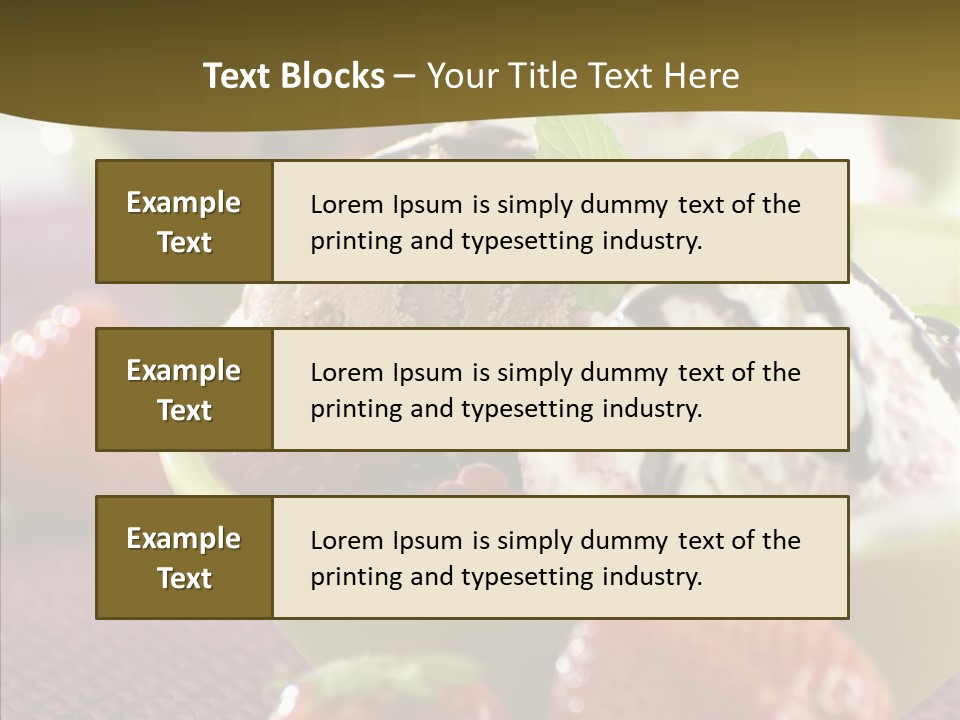 Food Icecream Raspberry PowerPoint Template