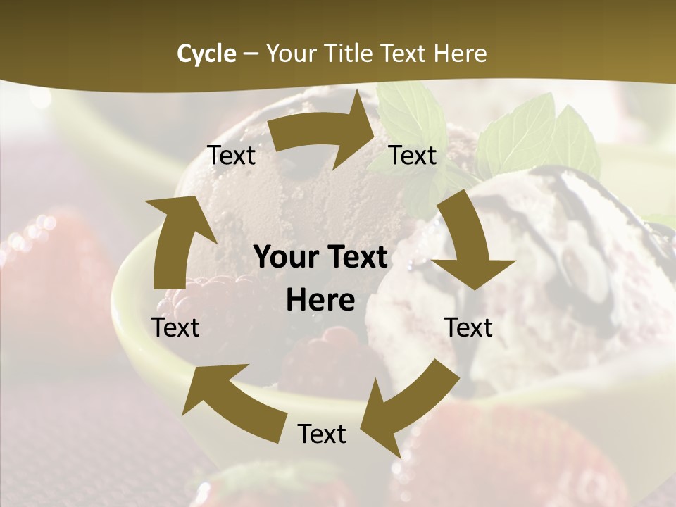 Food Icecream Raspberry PowerPoint Template