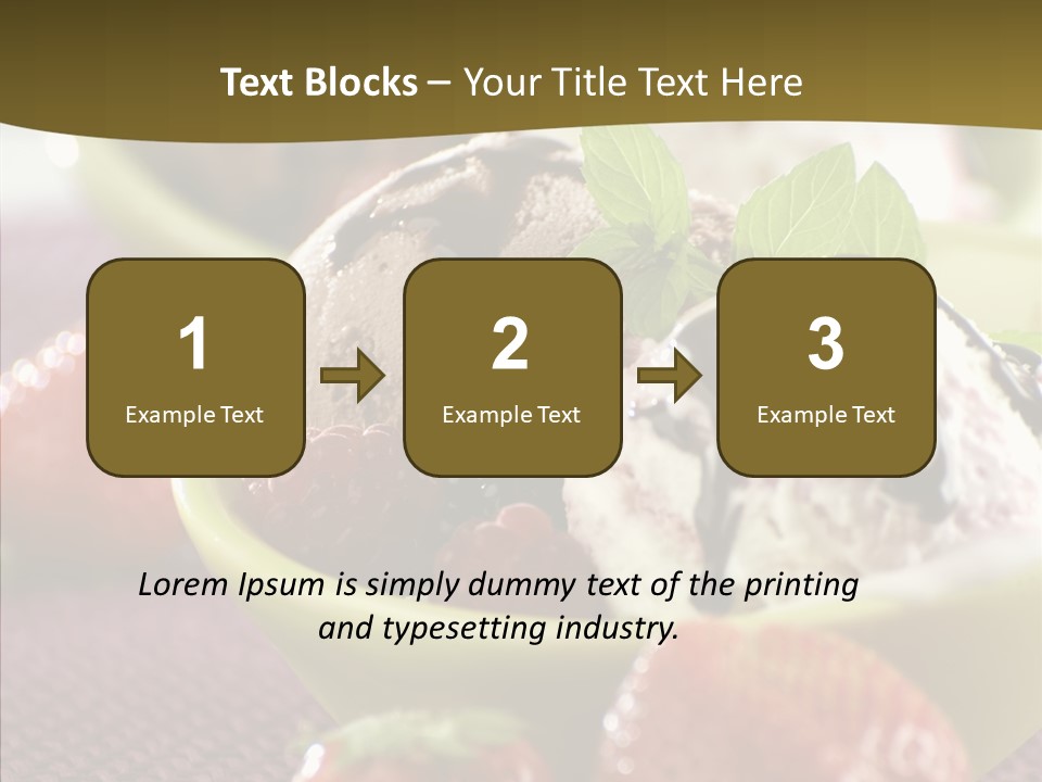 Food Icecream Raspberry PowerPoint Template