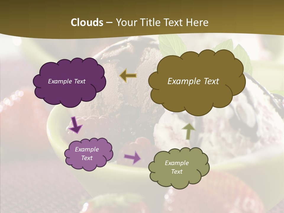 Food Icecream Raspberry PowerPoint Template