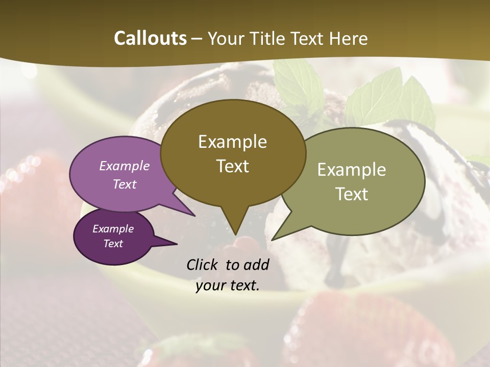 Food Icecream Raspberry PowerPoint Template