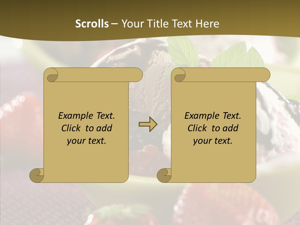 Food Icecream Raspberry PowerPoint Template