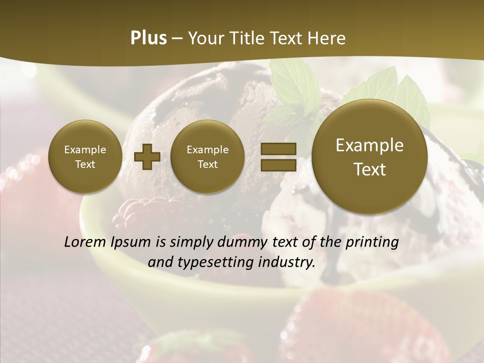 Food Icecream Raspberry PowerPoint Template