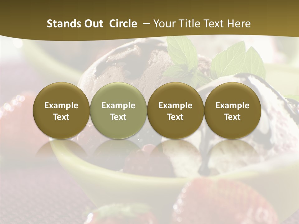 Food Icecream Raspberry PowerPoint Template