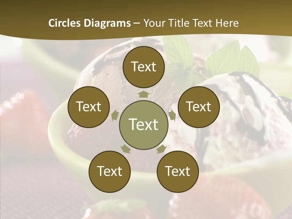 Food Icecream Raspberry PowerPoint Template