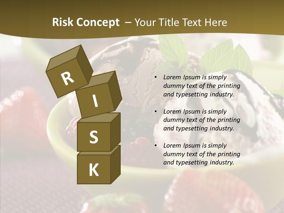 Food Icecream Raspberry PowerPoint Template