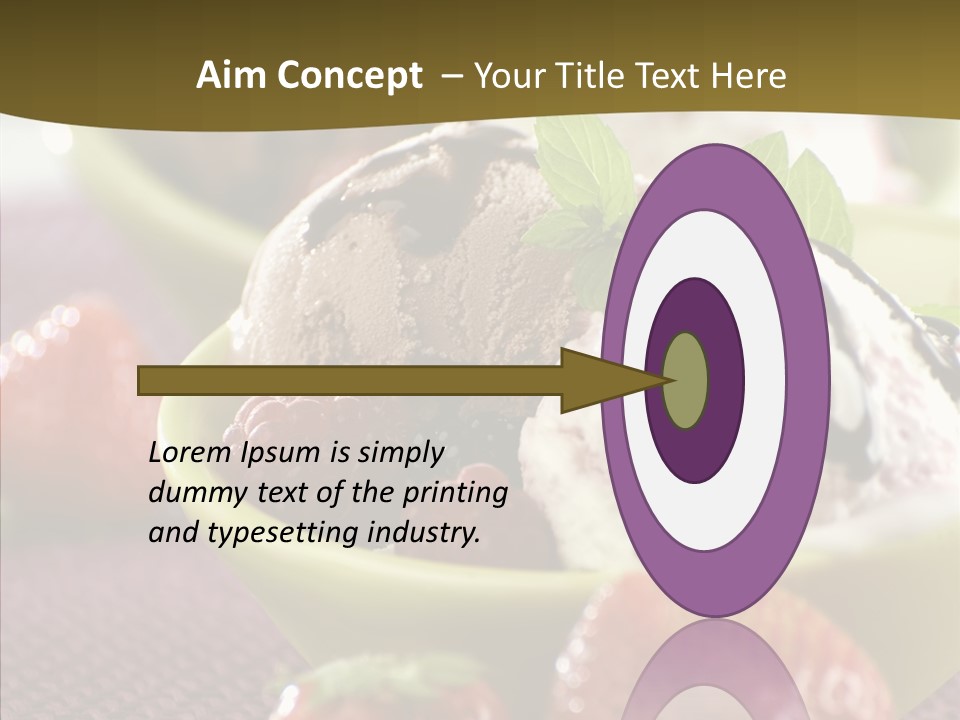 Food Icecream Raspberry PowerPoint Template