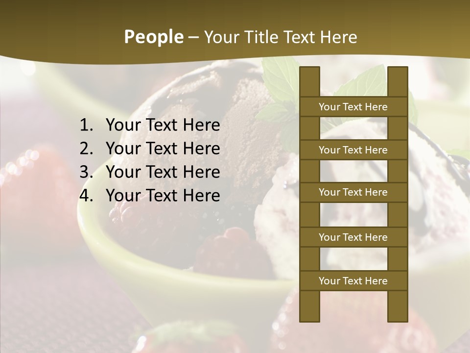 Food Icecream Raspberry PowerPoint Template