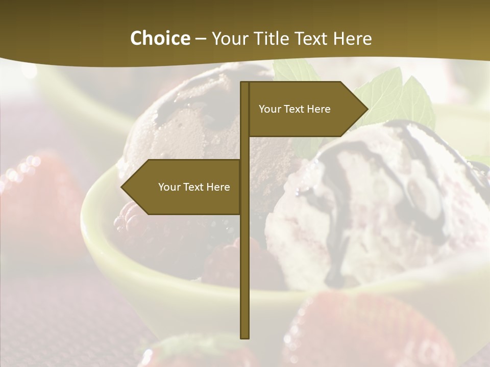 Food Icecream Raspberry PowerPoint Template