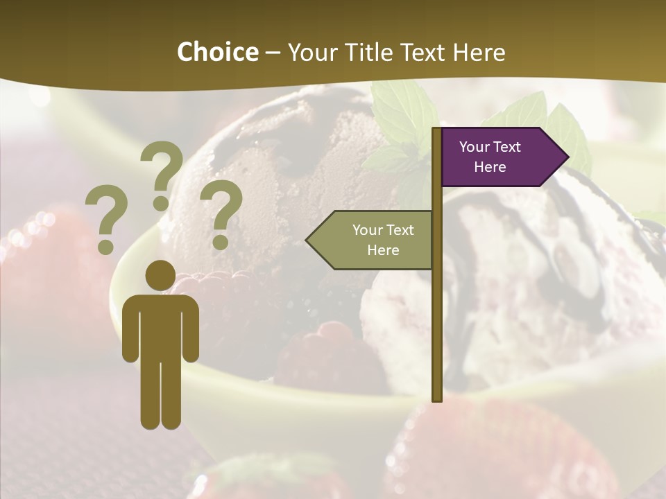 Food Icecream Raspberry PowerPoint Template