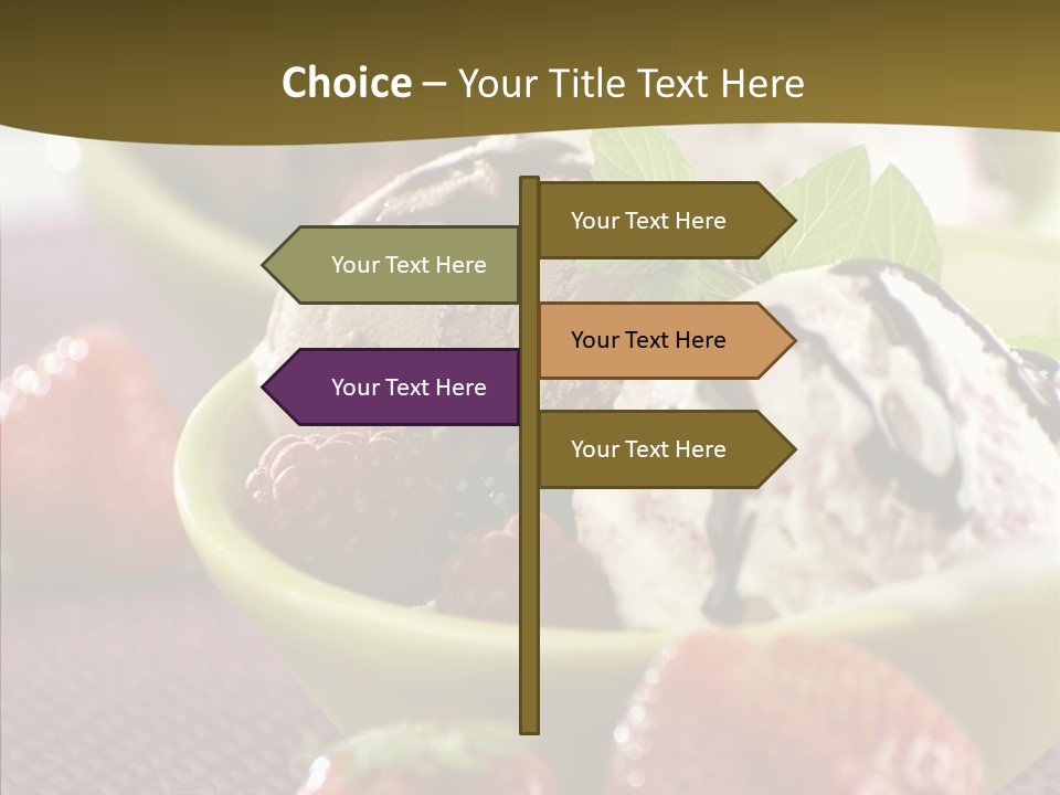 Food Icecream Raspberry PowerPoint Template