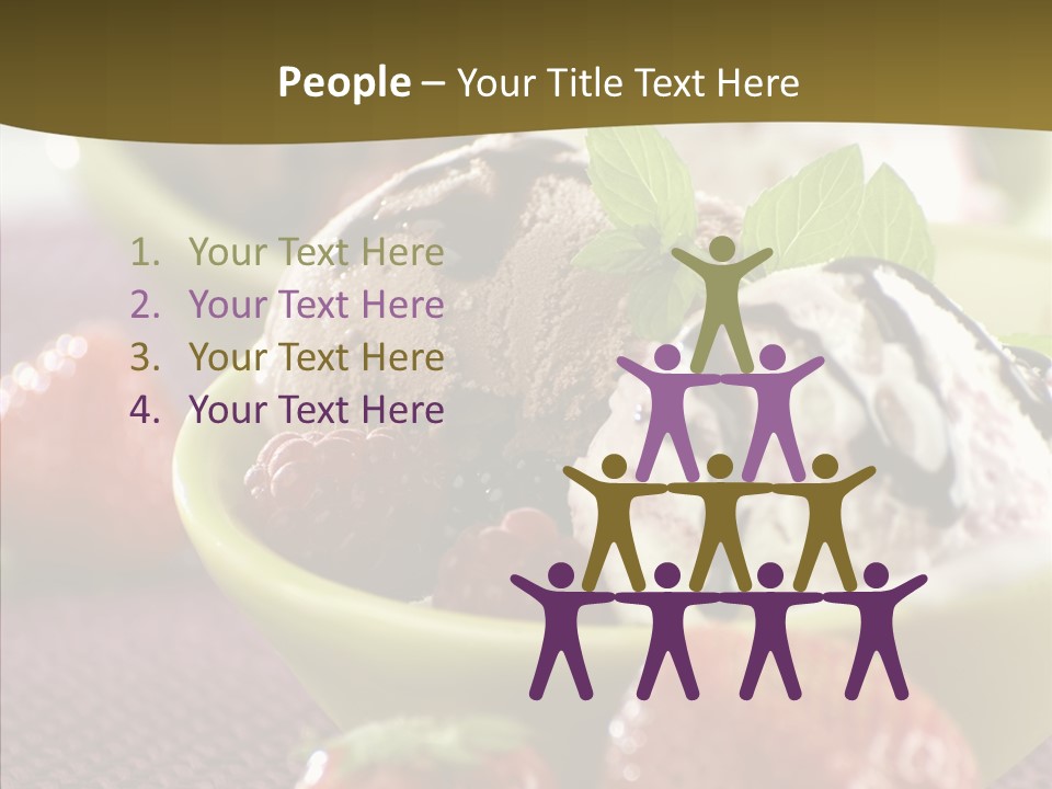 Food Icecream Raspberry PowerPoint Template