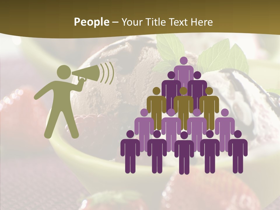 Food Icecream Raspberry PowerPoint Template