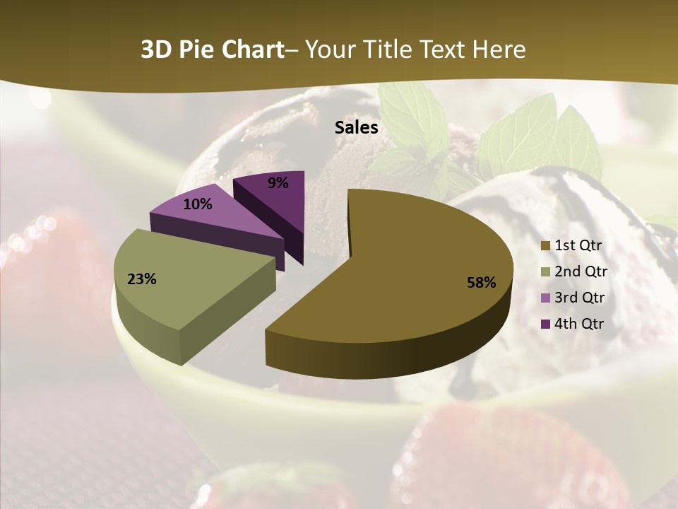Food Icecream Raspberry PowerPoint Template