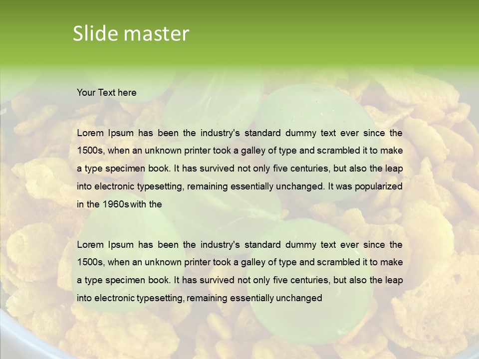 White Food Breakfast PowerPoint Template