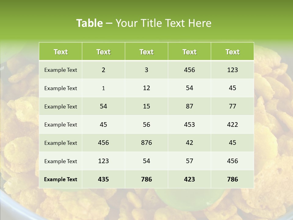 White Food Breakfast PowerPoint Template