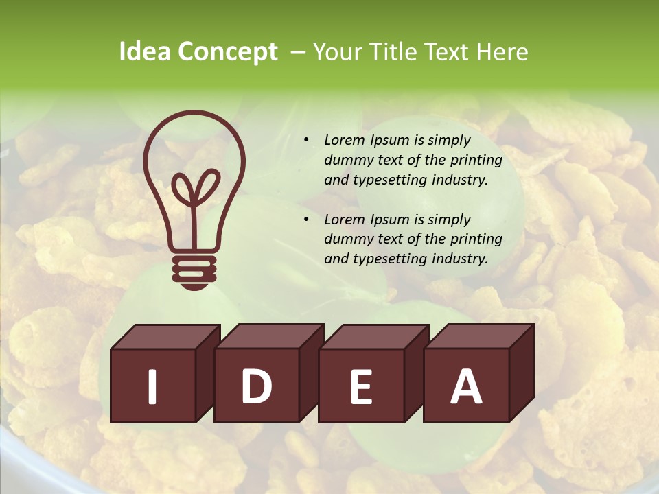 White Food Breakfast PowerPoint Template