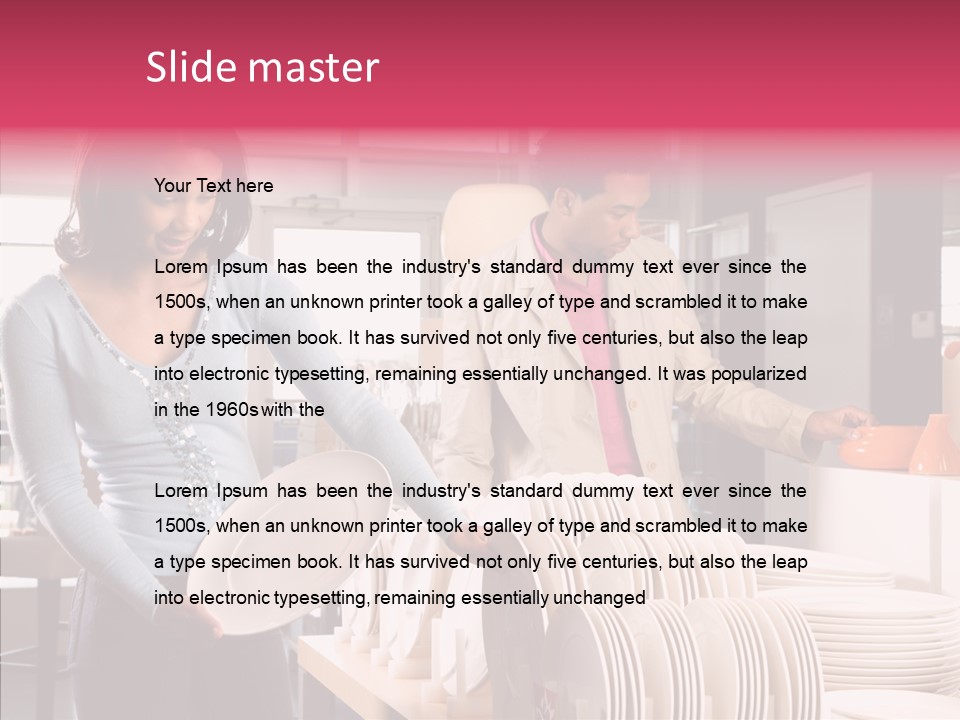 Color Dishes Couple PowerPoint Template
