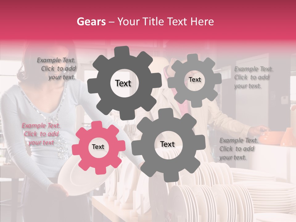 Color Dishes Couple PowerPoint Template