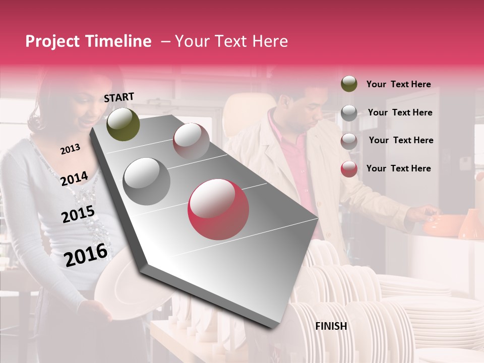 Color Dishes Couple PowerPoint Template