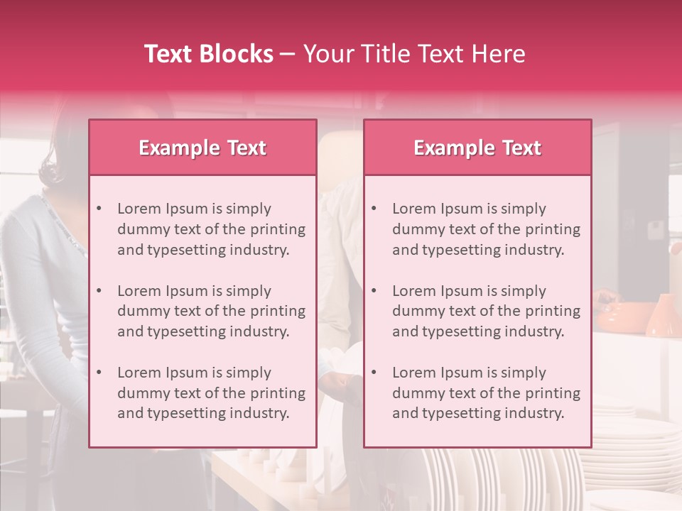 Color Dishes Couple PowerPoint Template