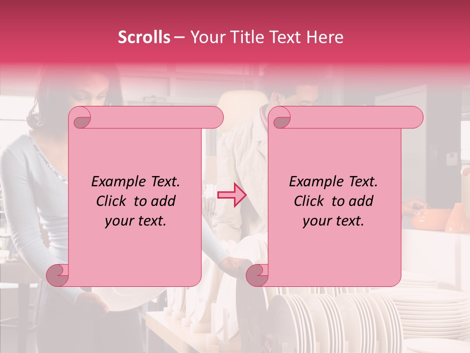 Color Dishes Couple PowerPoint Template