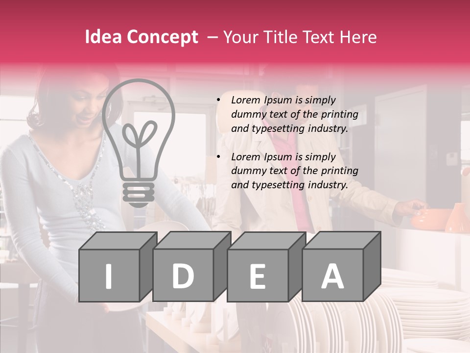 Color Dishes Couple PowerPoint Template