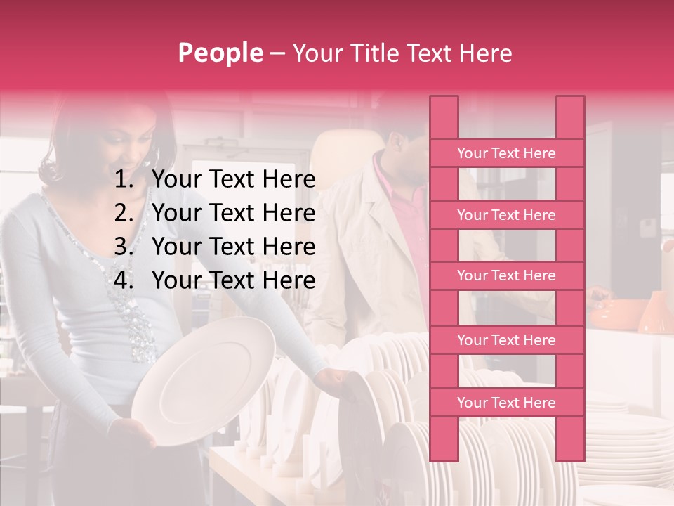 Color Dishes Couple PowerPoint Template
