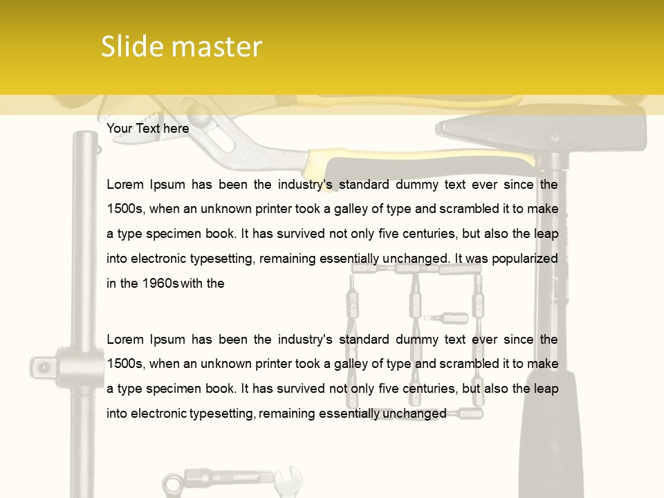 Repairing Door Malleus PowerPoint Template