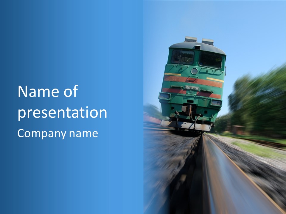 Motion Train Ukraine PowerPoint Template