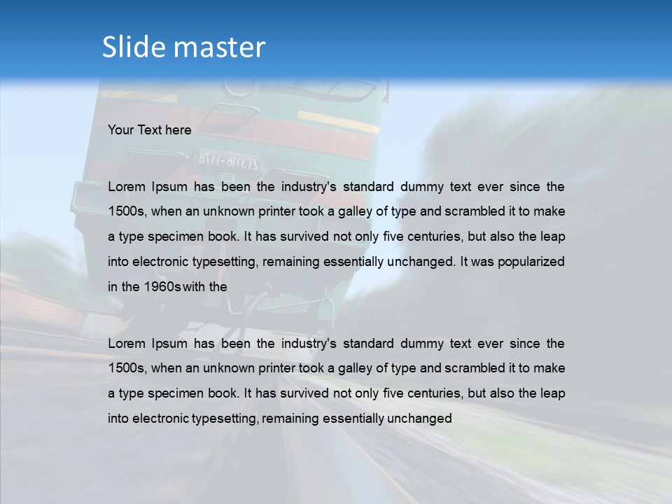 Motion Train Ukraine PowerPoint Template