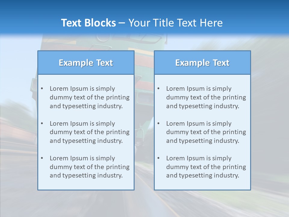 Motion Train Ukraine PowerPoint Template