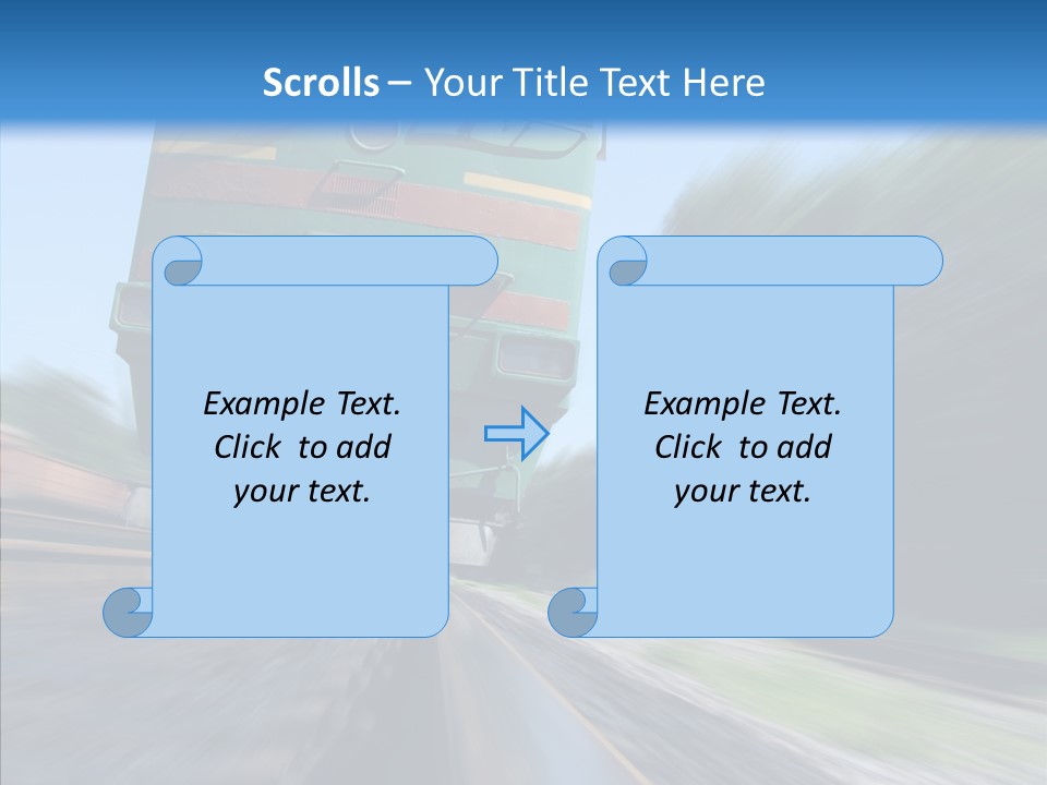 Motion Train Ukraine PowerPoint Template