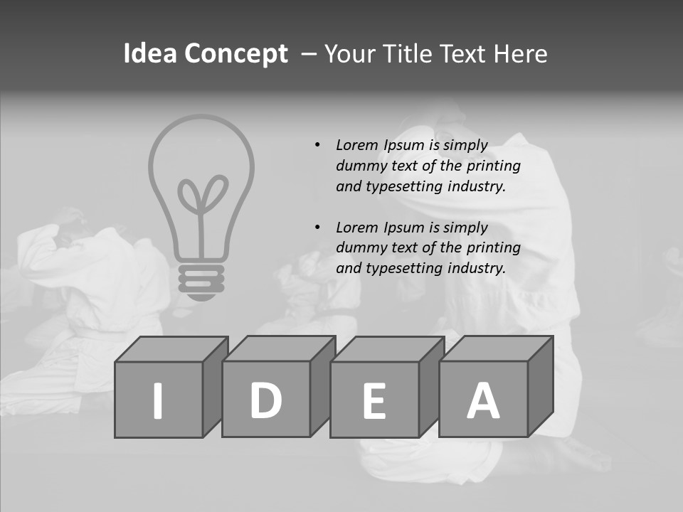 Mature Black Self PowerPoint Template