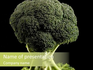 Veggies Black Healthy PowerPoint Template