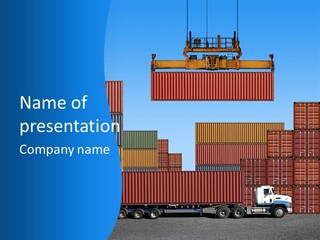 Cargo Crane Logistics PowerPoint Template