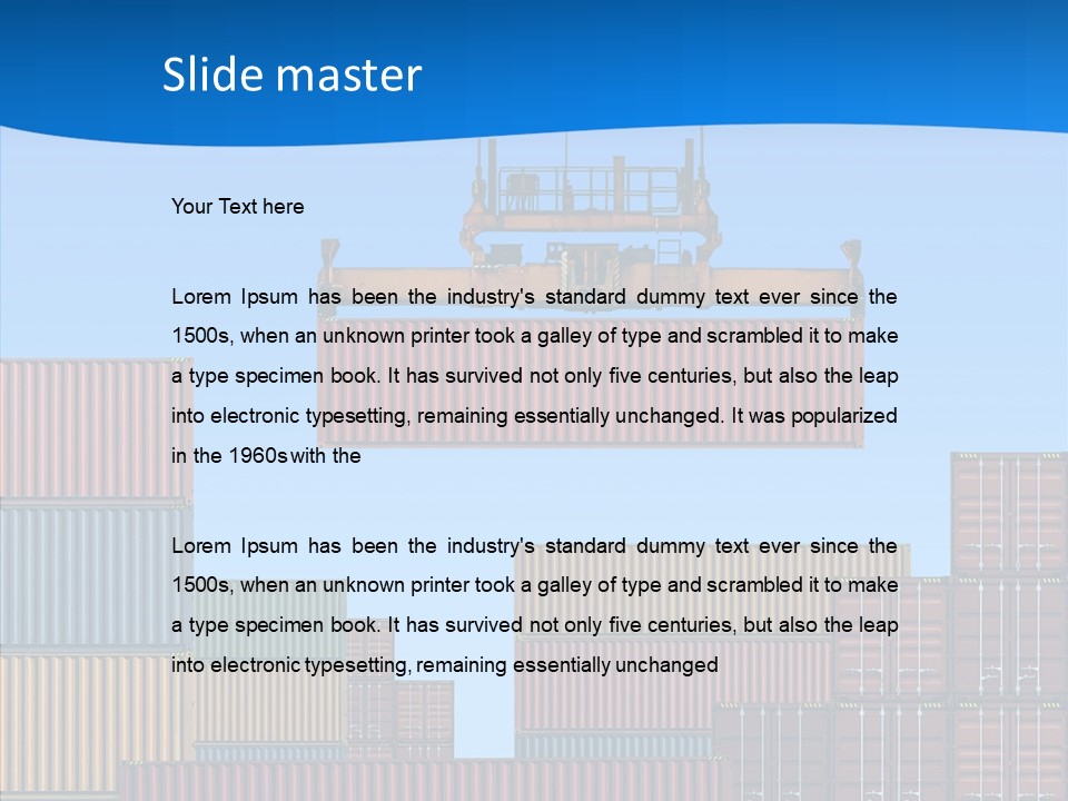 Cargo Crane Logistics PowerPoint Template