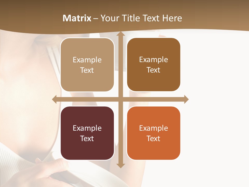 Caucasian Female Coffee Break PowerPoint Template