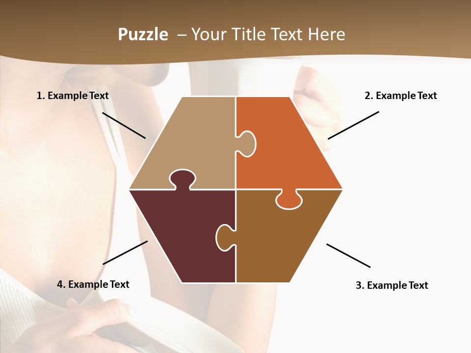 Caucasian Female Coffee Break PowerPoint Template