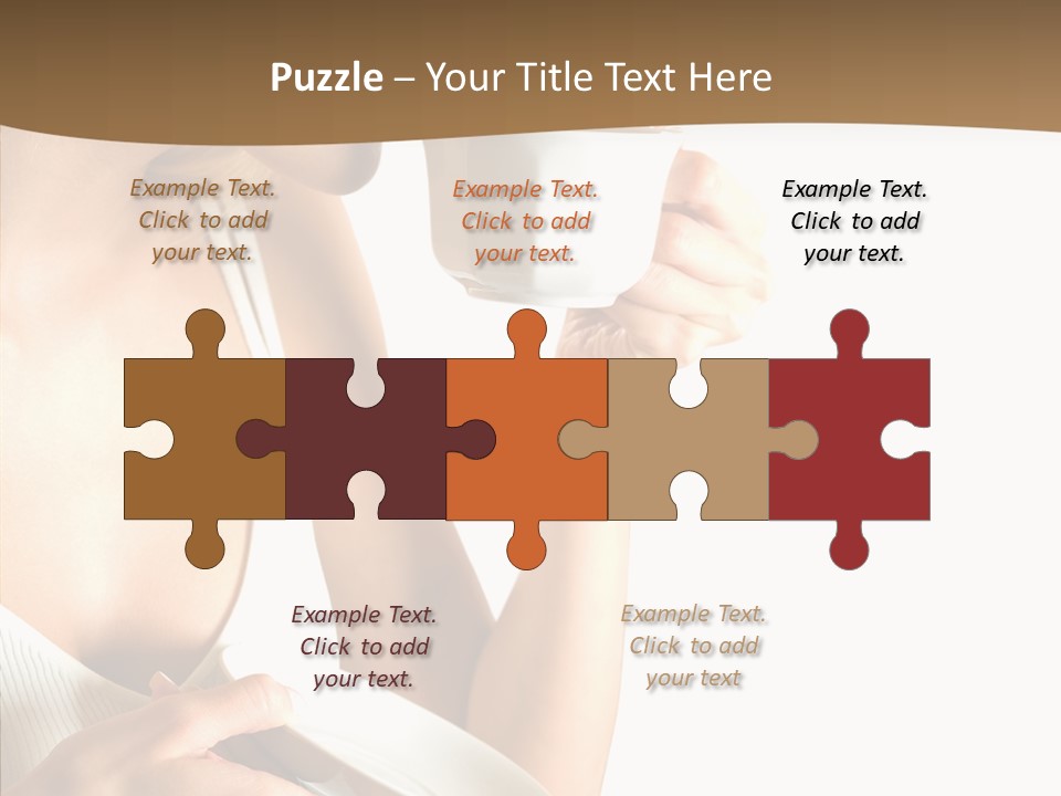 Caucasian Female Coffee Break PowerPoint Template