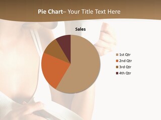 Caucasian Female Coffee Break PowerPoint Template