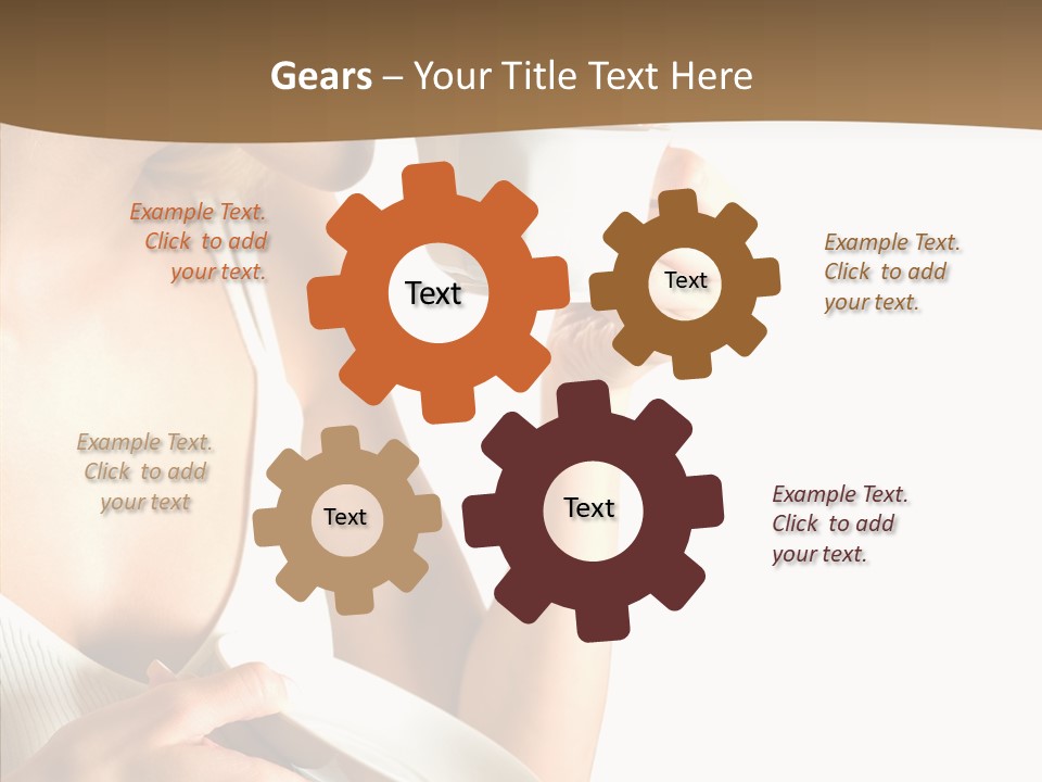 Caucasian Female Coffee Break PowerPoint Template