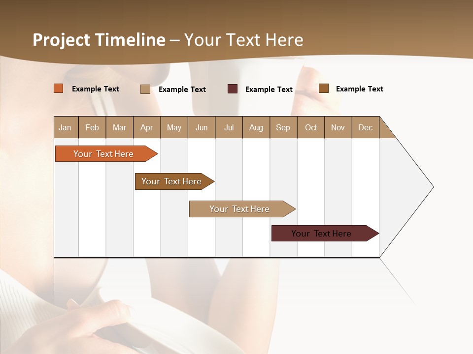 Caucasian Female Coffee Break PowerPoint Template