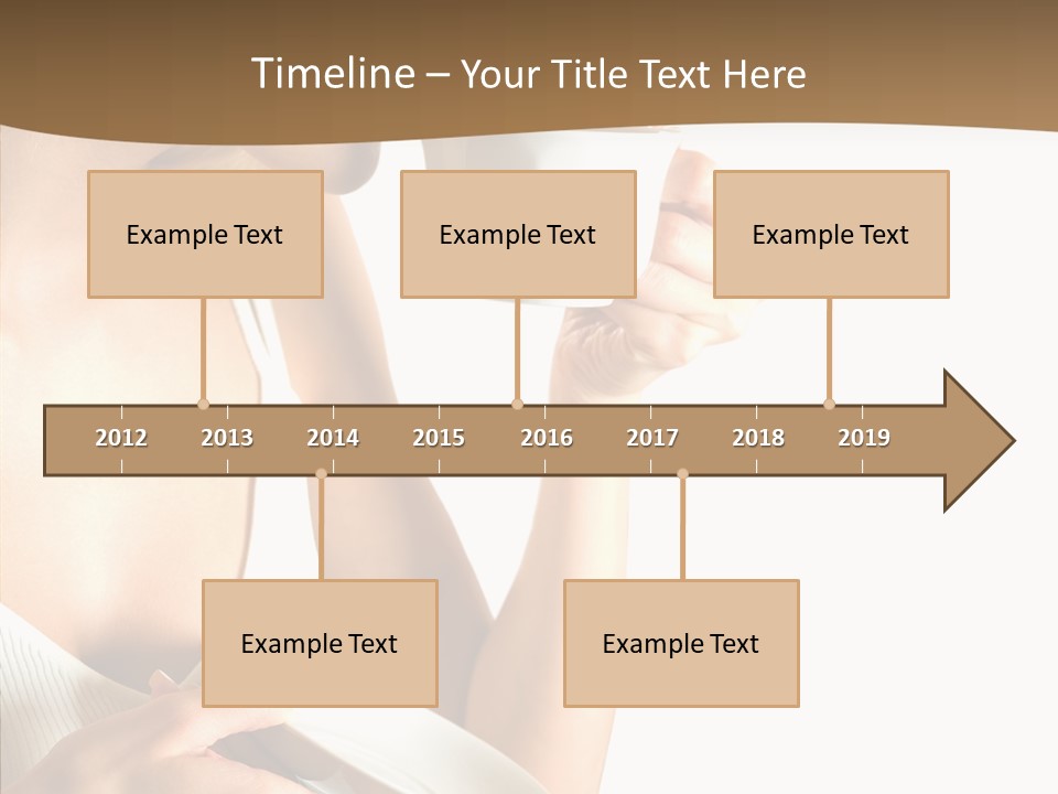 Caucasian Female Coffee Break PowerPoint Template