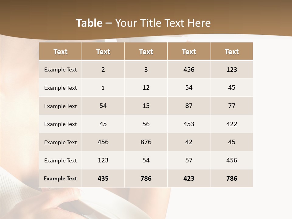 Caucasian Female Coffee Break PowerPoint Template