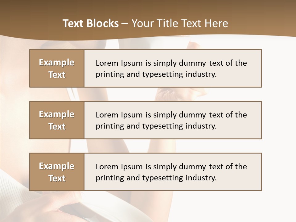 Caucasian Female Coffee Break PowerPoint Template