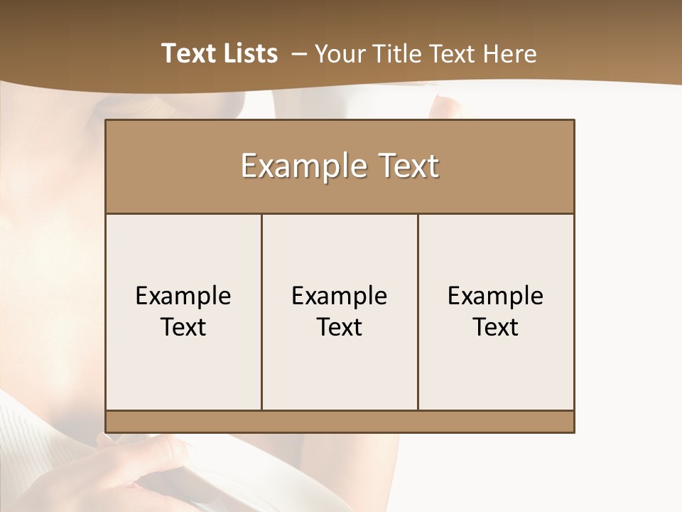 Caucasian Female Coffee Break PowerPoint Template